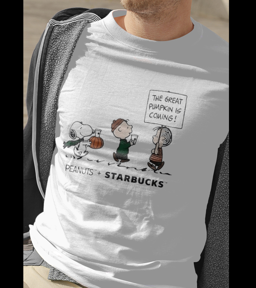 Peanuts Starbucks Collaboration The Great Pumpkin Is Coming T-Shirt