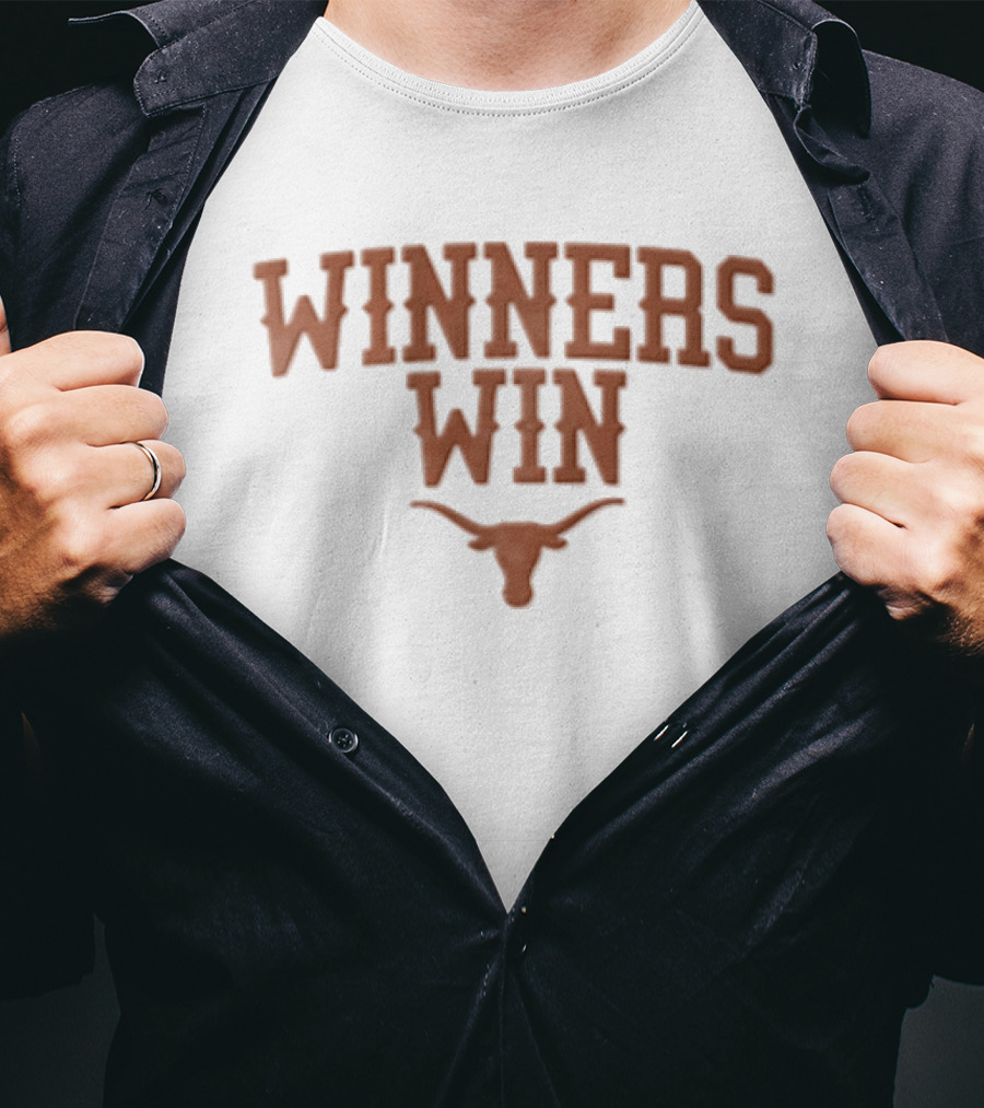 Texas Longhorns Winners Win Burnt Orange Steer Head T-Shirt
