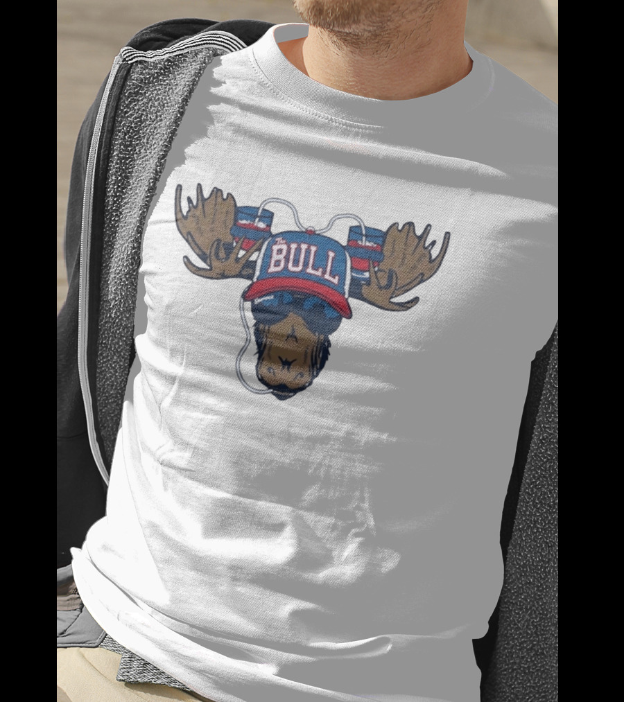 The Bull Moose Hat Beer Drinking Antlers T-Shirt