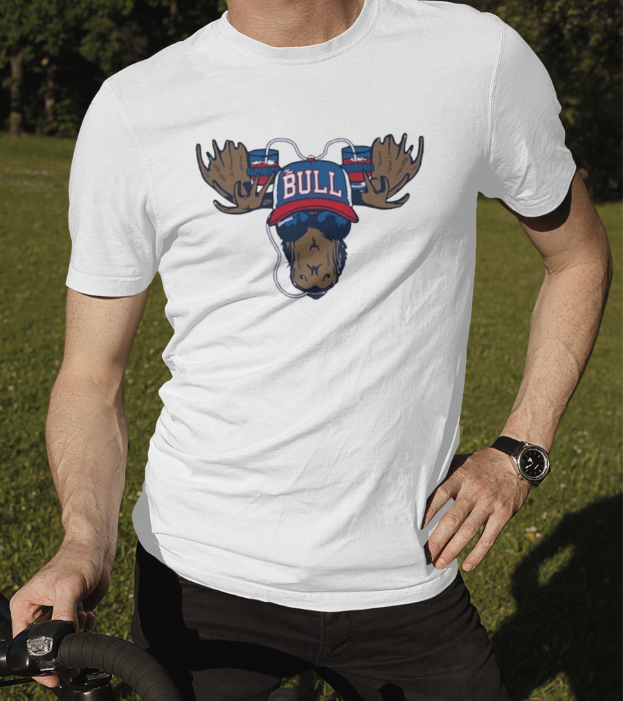 The Bull Moose Hat Beer Drinking Antlers T-Shirt