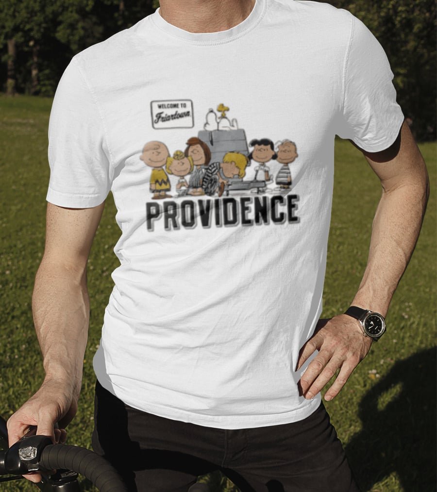 Providence Friars Welcome To Friartown Peanuts Characters Snoopy Charlie Brown Piano Scene T-Shirt