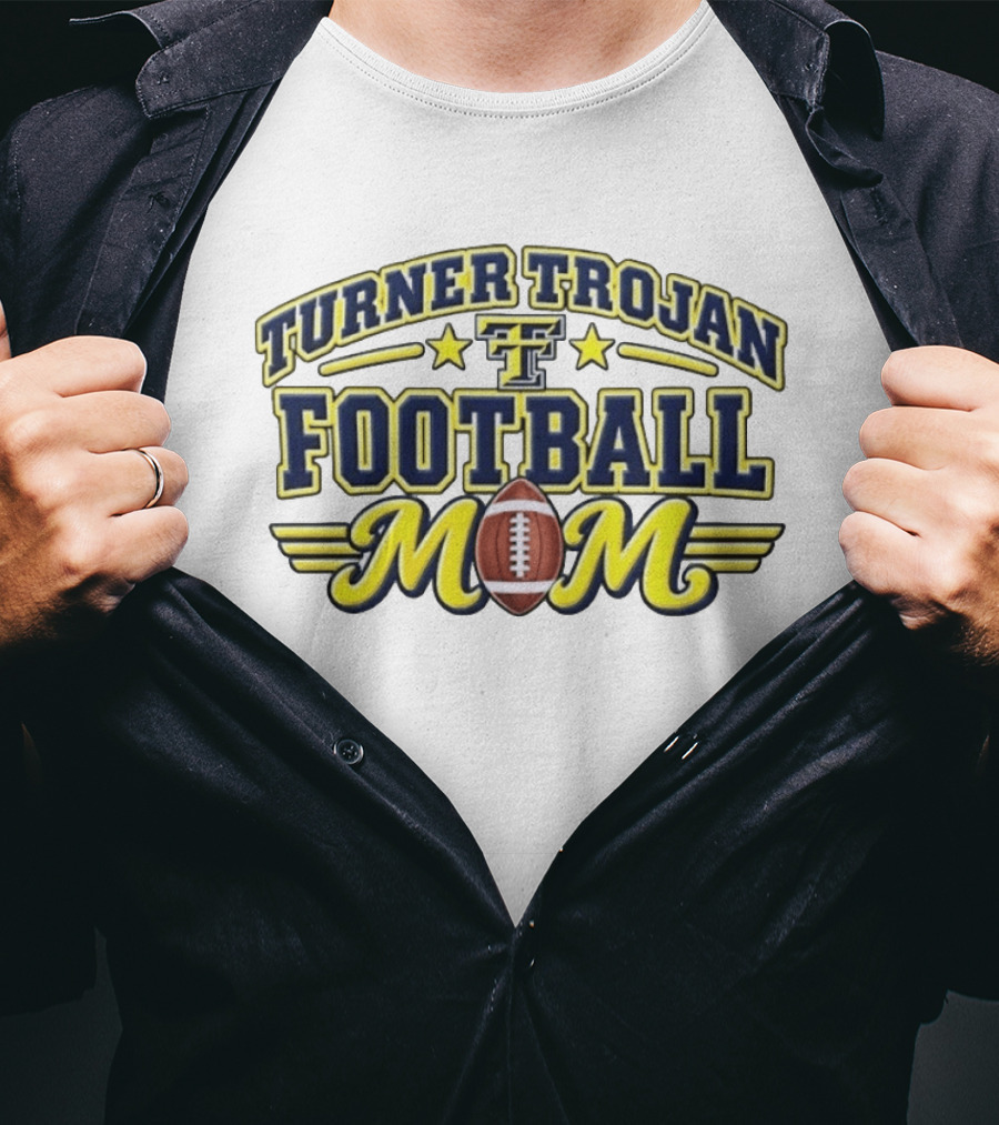 Turner Trojan Football Mom Team Spirit Game Day TT T-Shirt