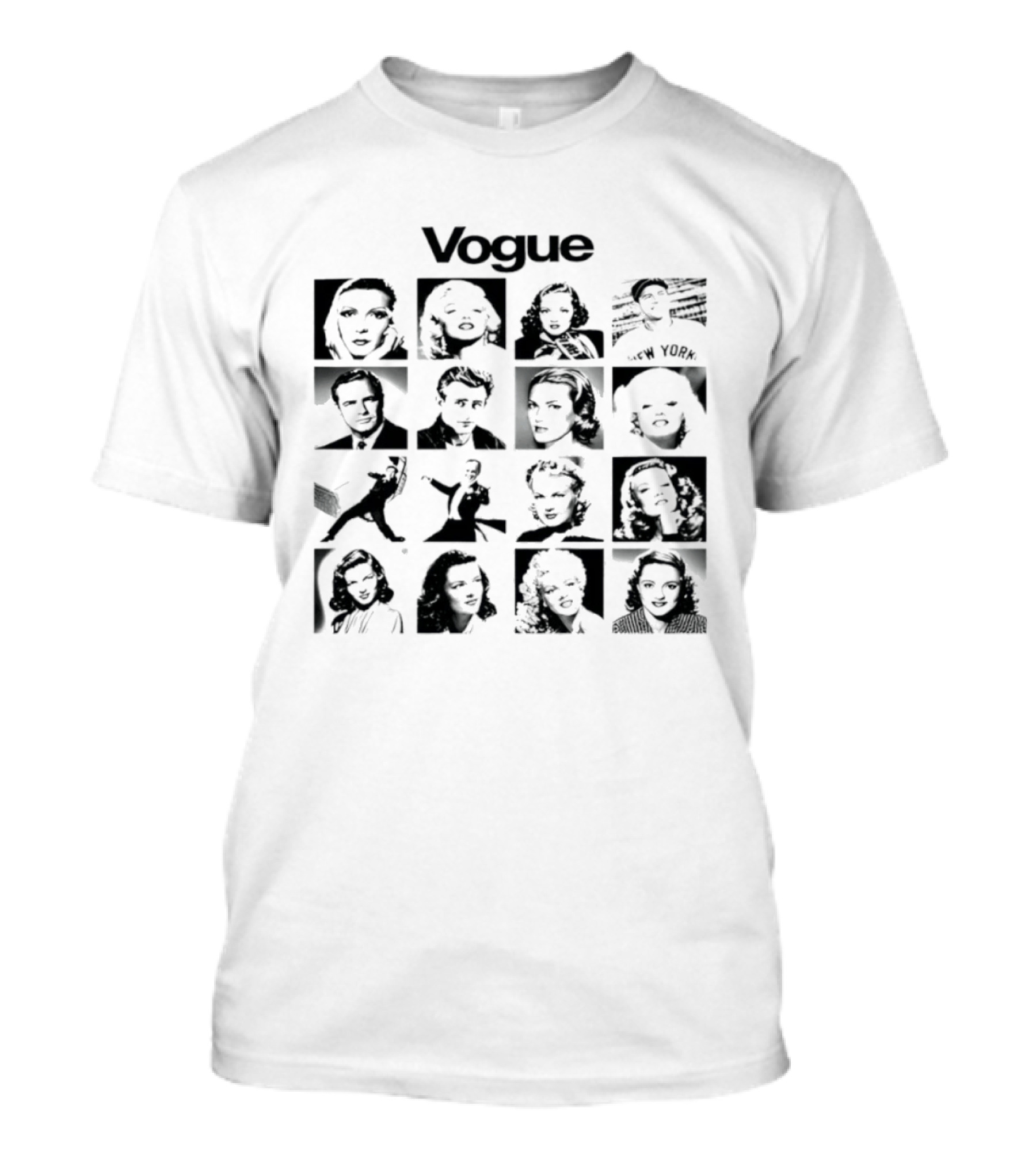 Vogue Marilyn Monroe James Dean Marlon Brando Icons Of Hollywood T-Shirt