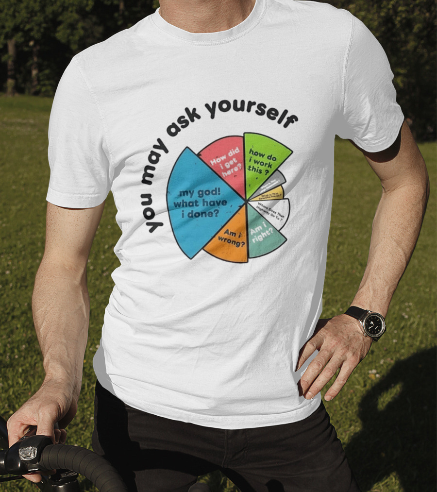 You May Ask Yourself My God What Have I Done How Do I Work This Pie Chart T-Shirt