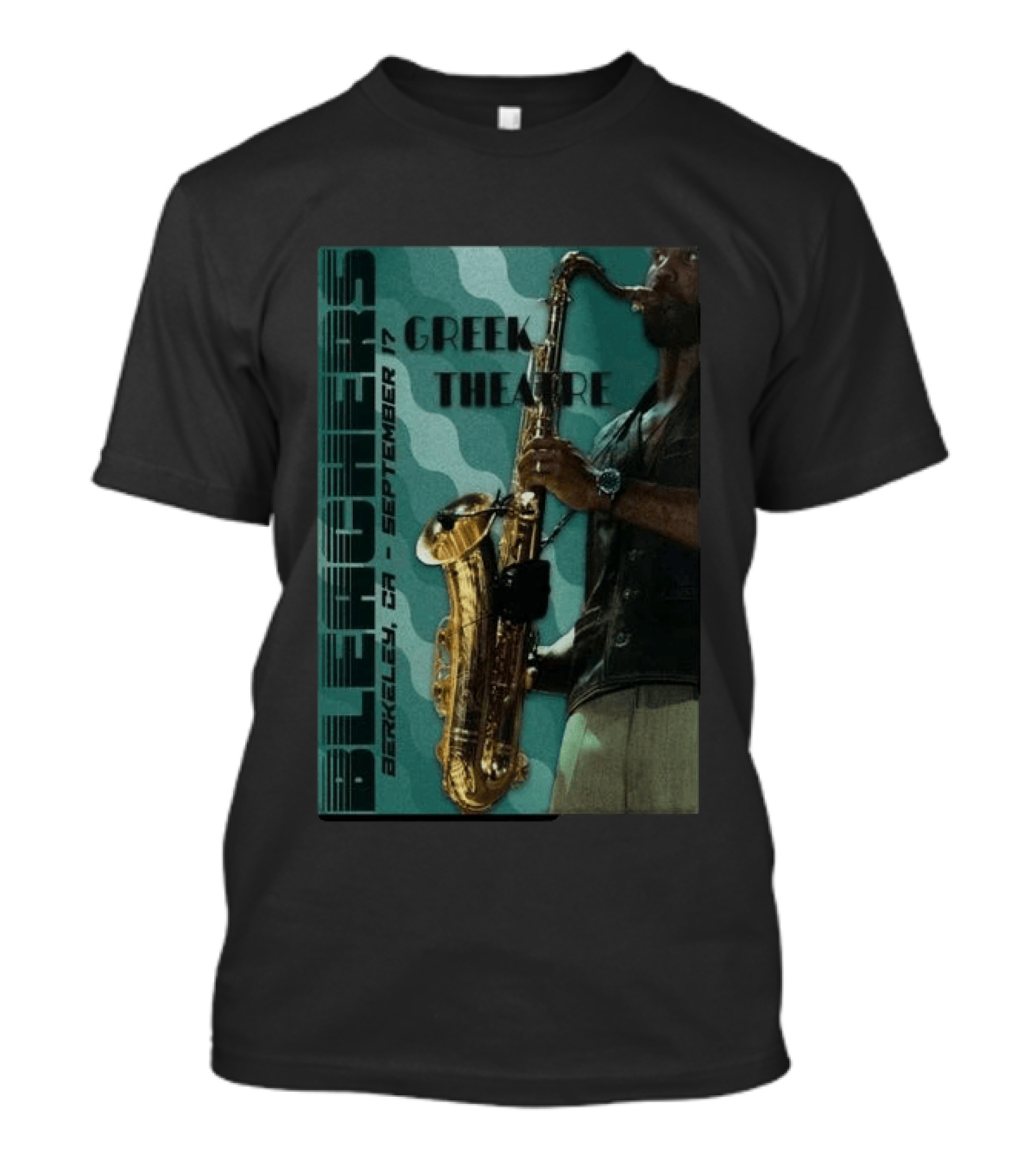 Bleachers Berkeley September 17 Greek Theatre Saxophone Player T-Shirt