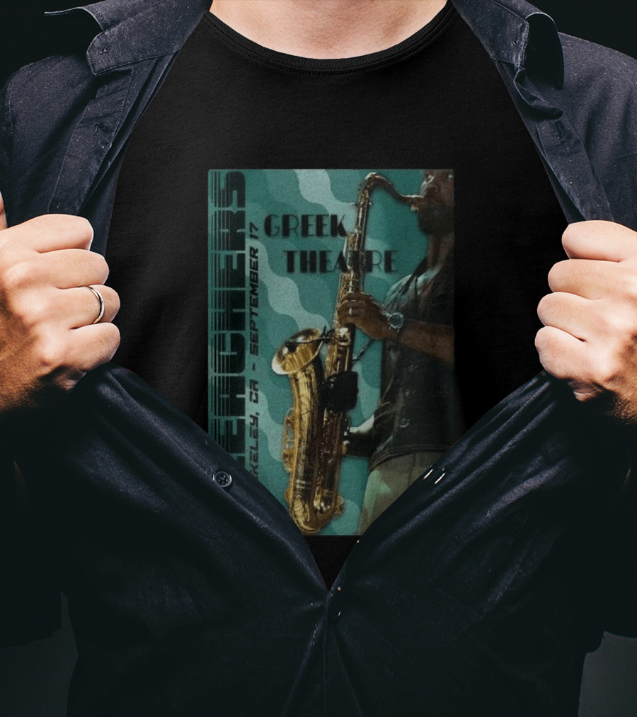 Bleachers Berkeley September 17 Greek Theatre Saxophone Player T-Shirt