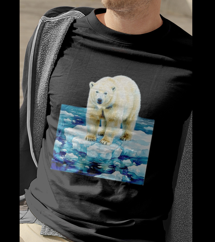 Majestic Polar Bear On Melting Iceberg Arctic Wildlife Scene T-Shirt