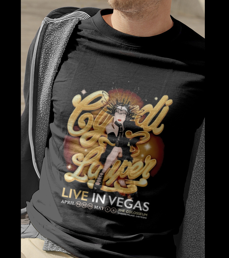 Cyndi Lauper Live In Vegas April May The Colosseum Caesars Palace T-Shirt