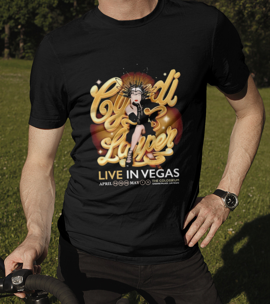 Cyndi Lauper Live In Vegas April May The Colosseum Caesars Palace T-Shirt