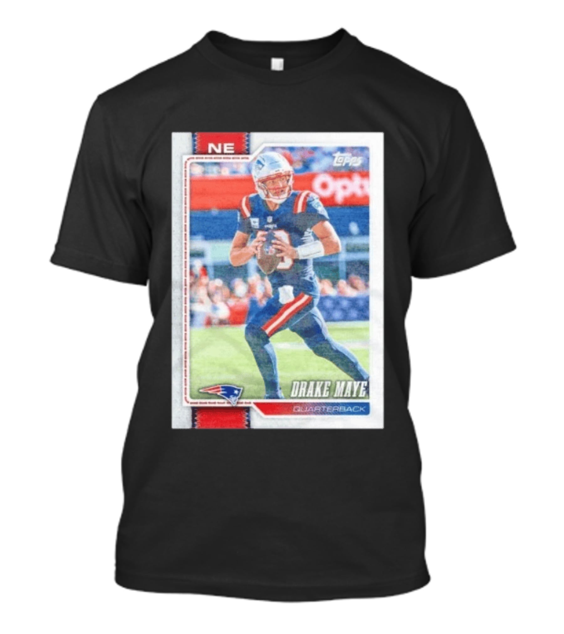 New England Patriots Drake Maye 2026 Topps Quarterback Football Card T-Shirt