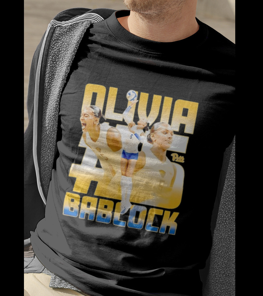 Olivia Bablock Pitt Panthers Volleyball Number 5 T-Shirt