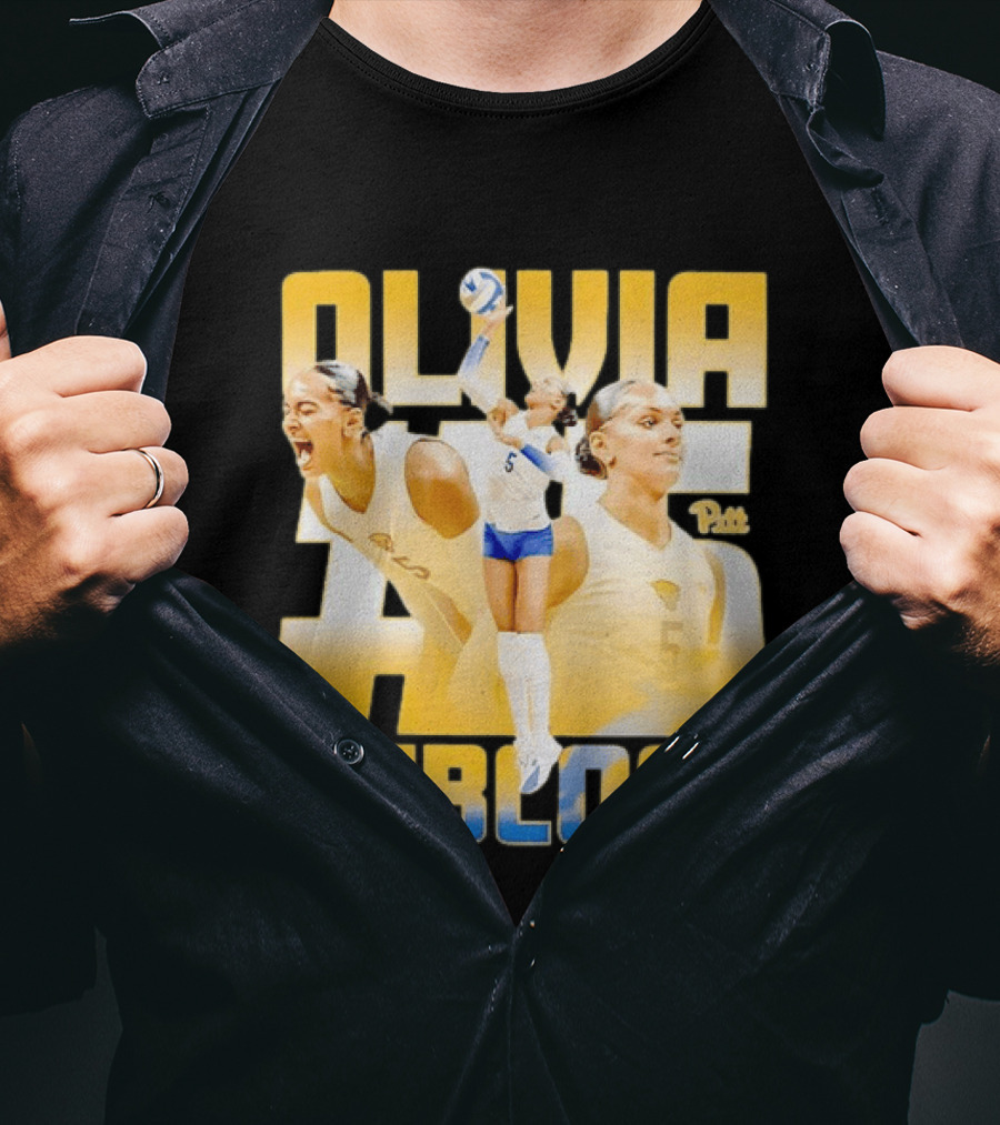 Olivia Bablock Pitt Panthers Volleyball Number 5 T-Shirt