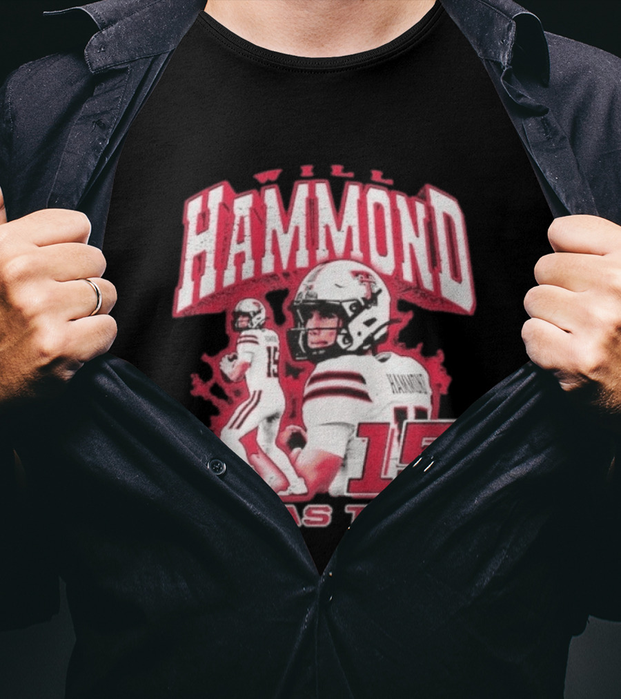 William Hammond Texas Tech Red Raiders Football 15 T-Shirt