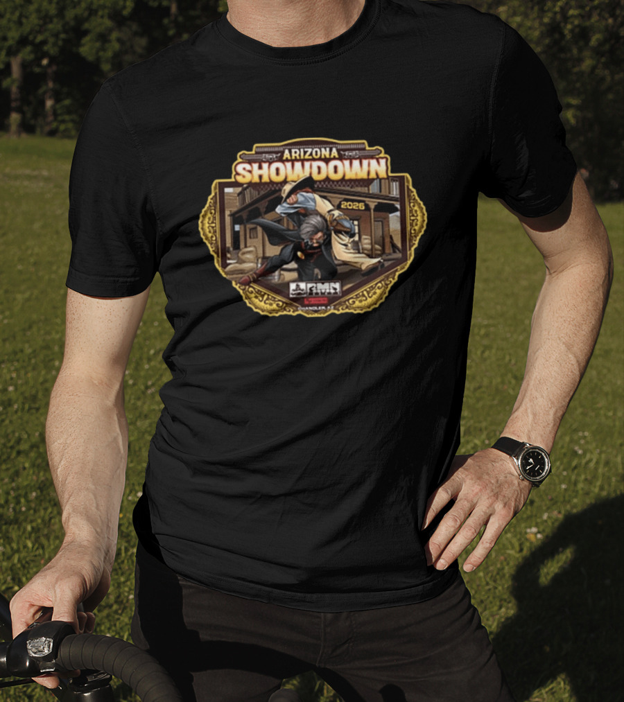 RMN Events Arizona Showdown 2026 Cowboy Fight Scene Vintage Western T-Shirt