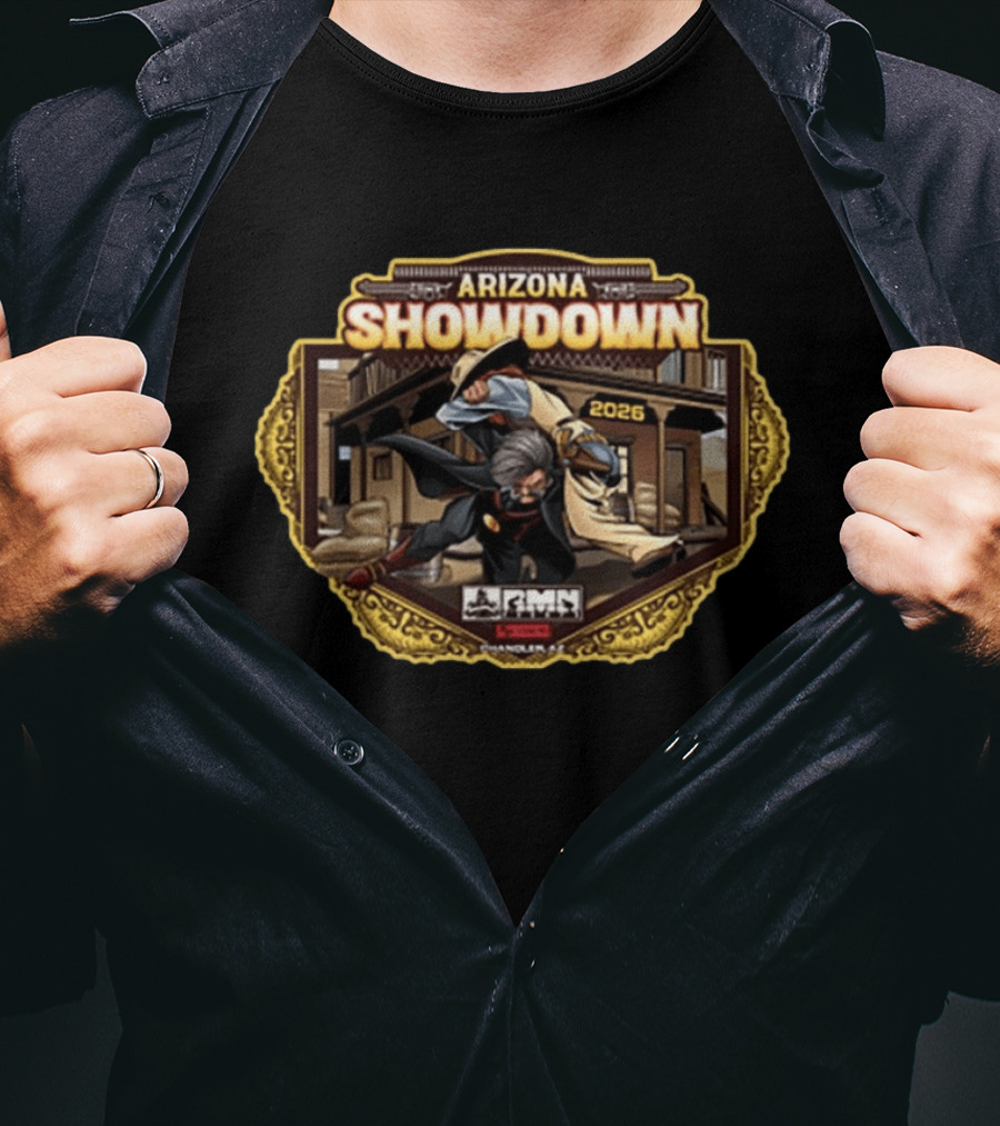 RMN Events Arizona Showdown 2026 Cowboy Fight Scene Vintage Western T-Shirt