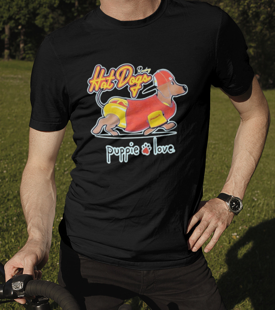 Rockin Hot Dogs Puppie Love Dachshund Dog Lover T-Shirt