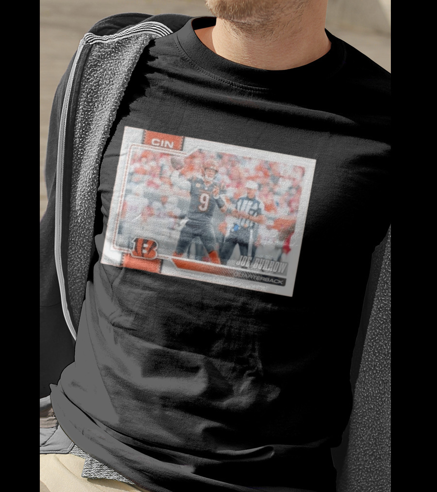 Joe Burrow Cincinnati Bengals Quarterback No 9 Football Card 2026 T-Shirt