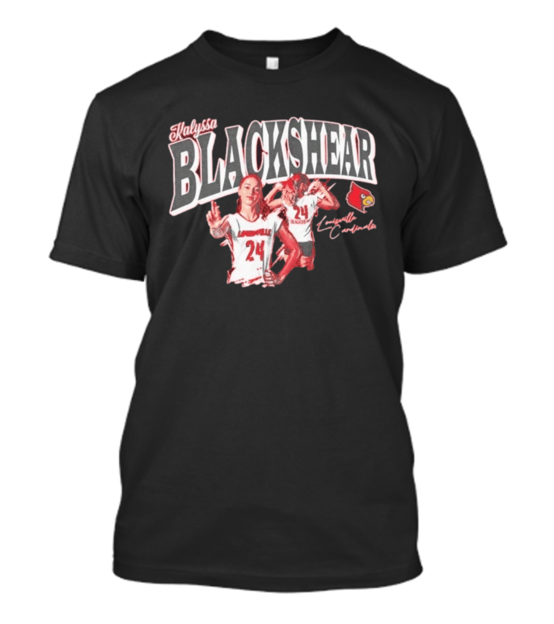 Kalyssa Blackshear Louisville Cardinals 24 Paintbrush T-Shirt