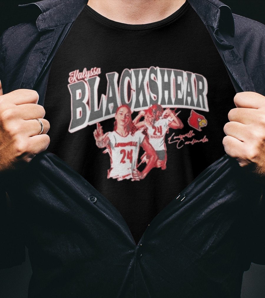 Kalyssa Blackshear Louisville Cardinals 24 Paintbrush T-Shirt