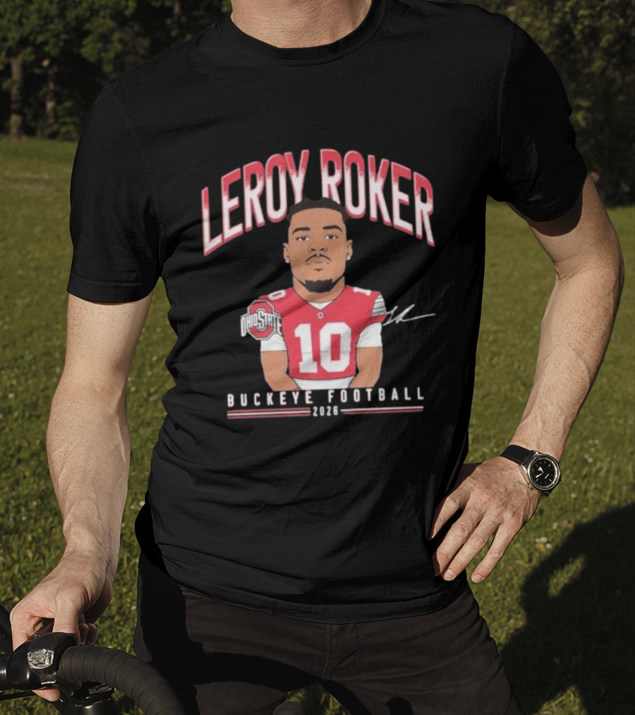 Leroy Roker Ohio State Buckeye Football 2026 Caricature T-Shirt