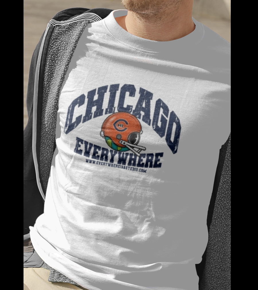 Chicago Everywhere Vintage Football Helmet 2026 T-Shirt