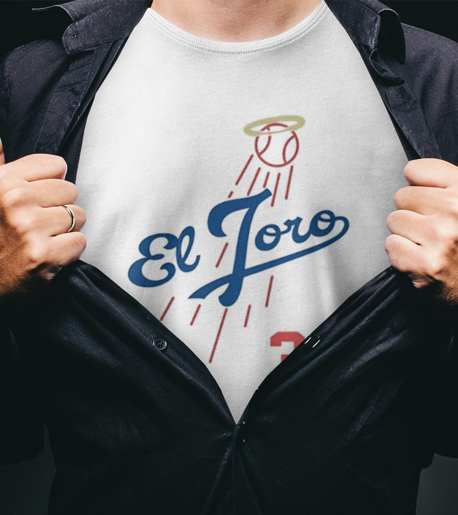 El Toro 34 Baseball Los Angeles Dodgers Fernando Valenzuela Halo T-Shirt