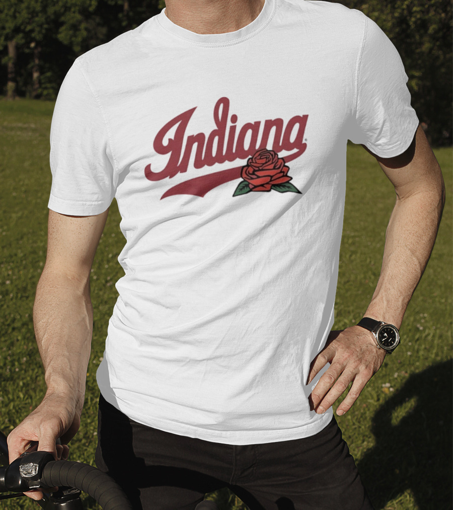 Indiana Rose University College Hoosiers Vintage Floral Script T-Shirt