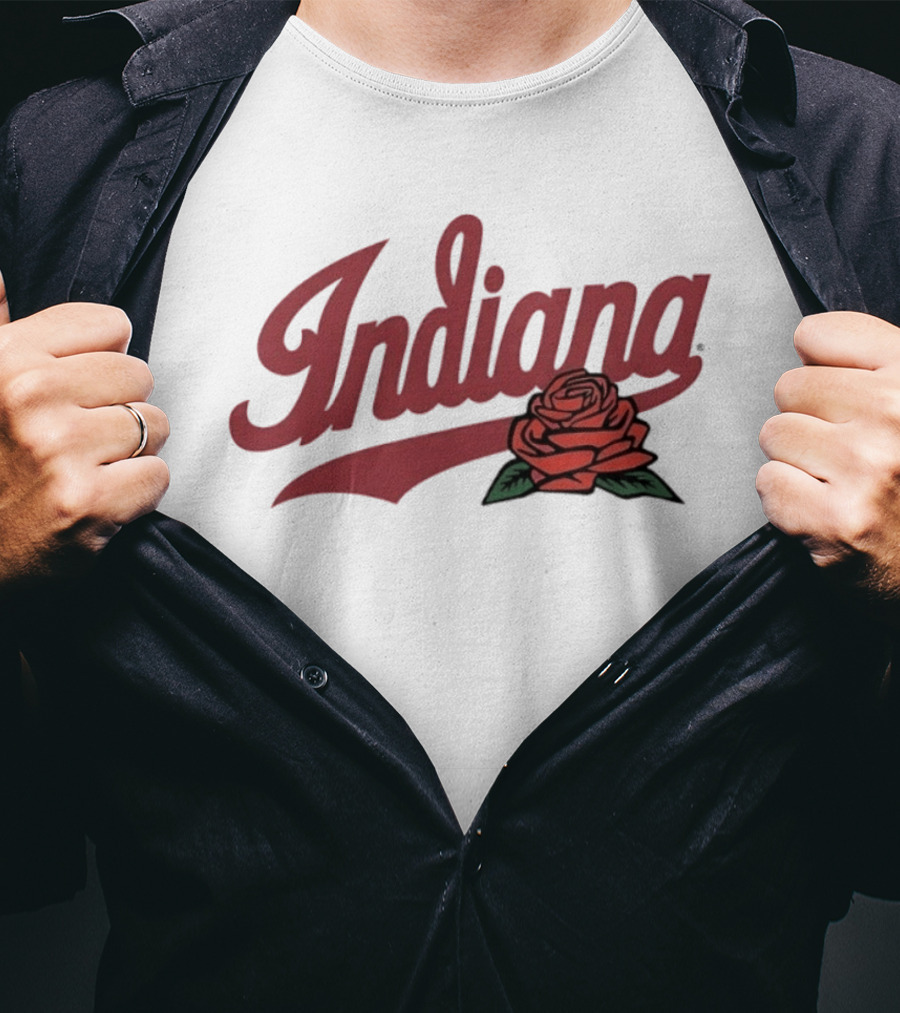 Indiana Rose University College Hoosiers Vintage Floral Script T-Shirt