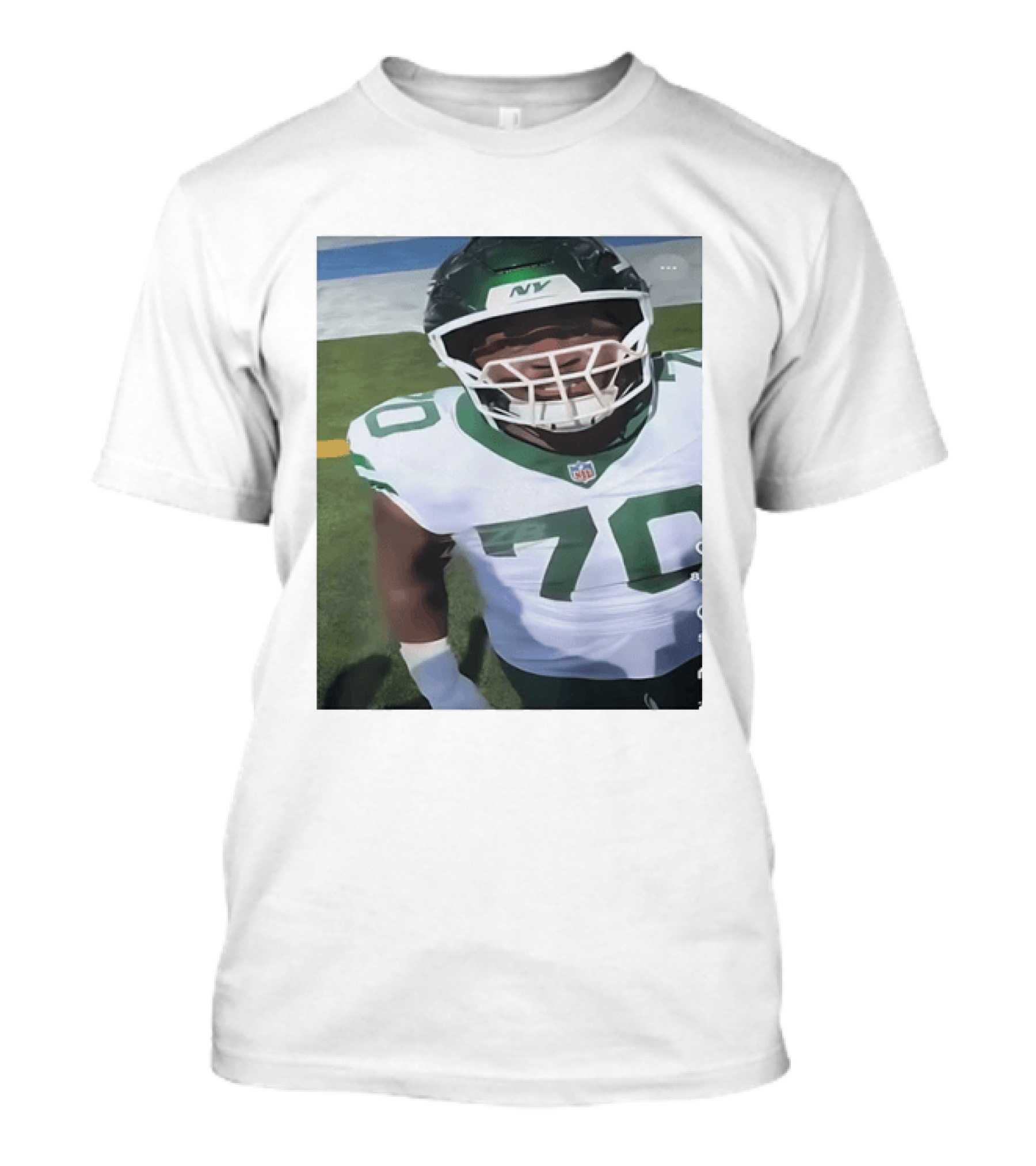 New York Jets Number 70 Football Player NFL Jersey T-Shirt