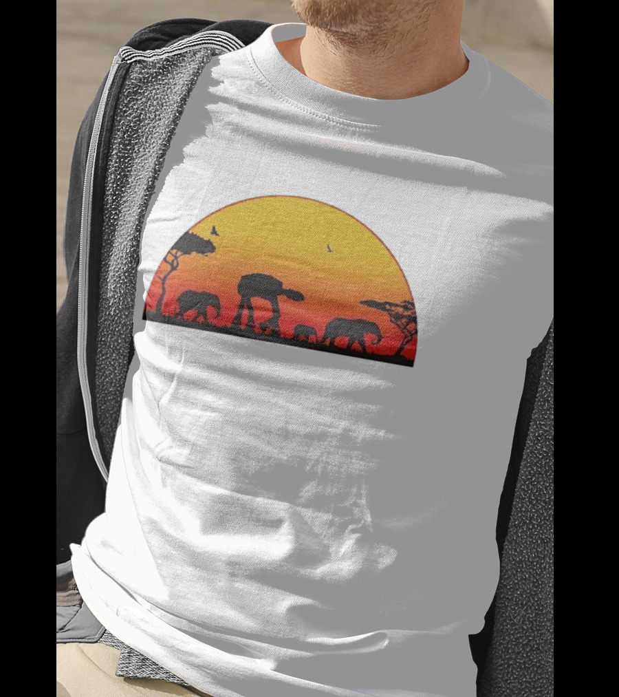 Star Wars AT AT Walker African Savanna Sunset T-Shirt