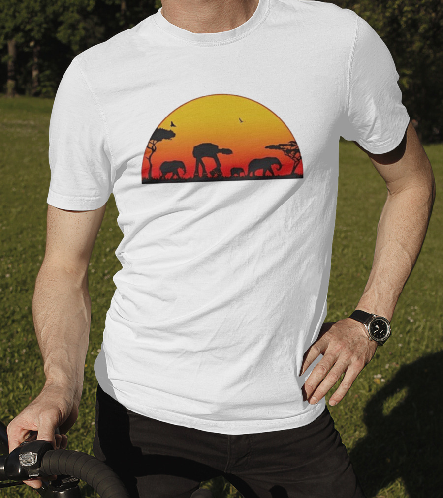 Star Wars AT AT Walker African Savanna Sunset T-Shirt