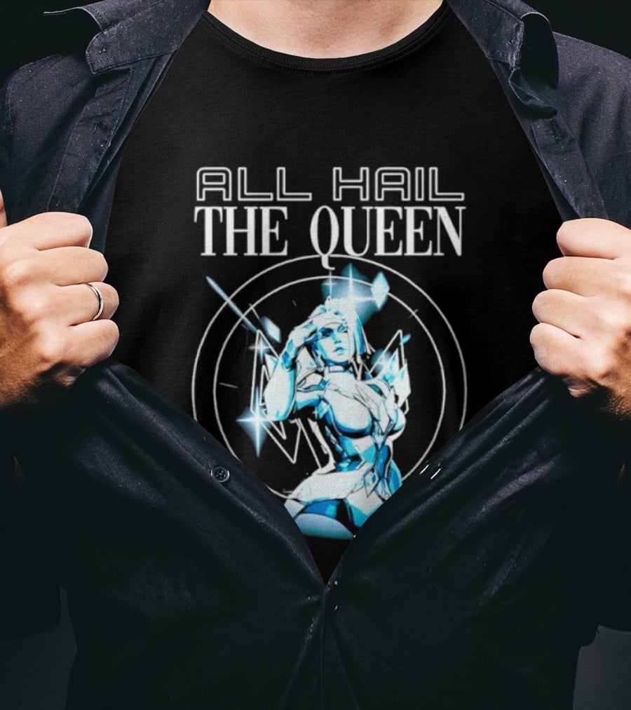 All Hail The Queen Crystal Warrior Fantasy Magic T-Shirt