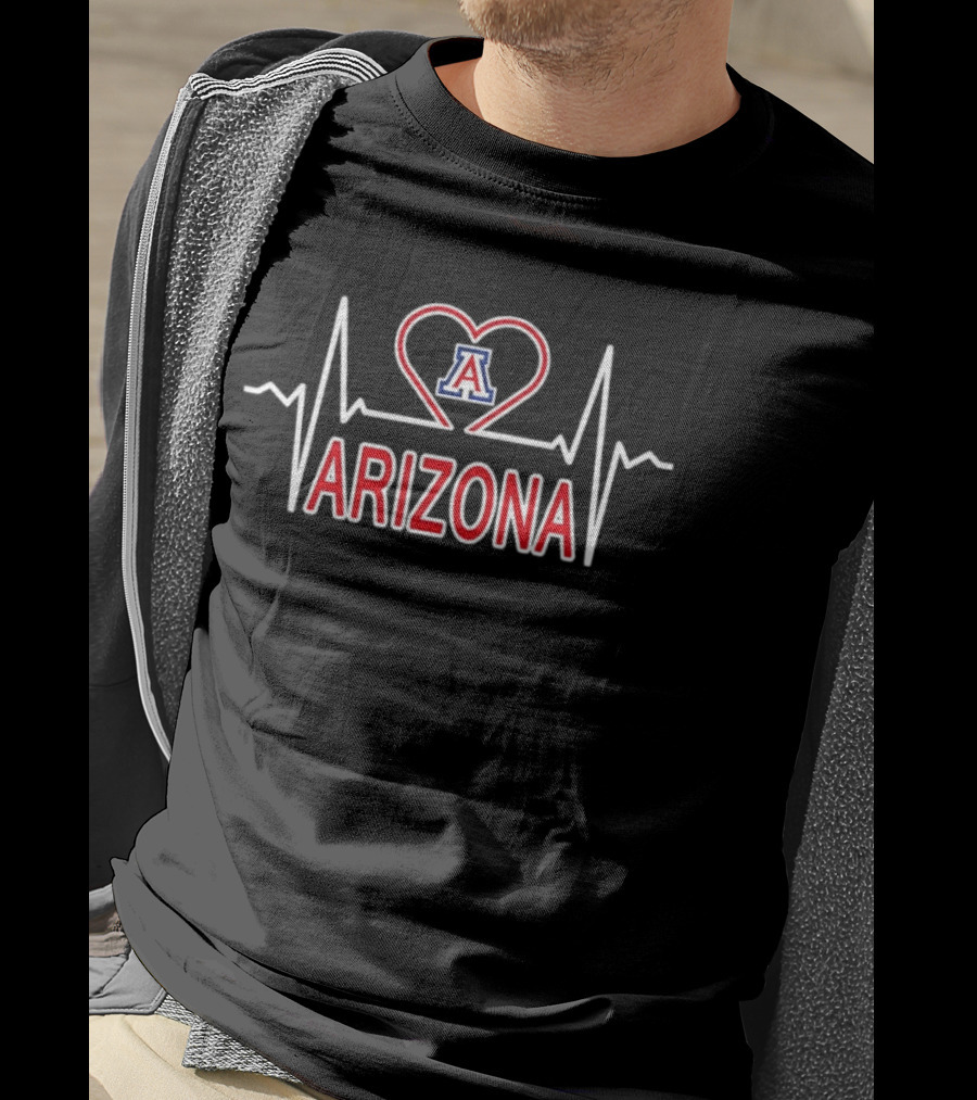 Arizona Wildcats Heartbeat Logo Love Wildcats T-Shirt