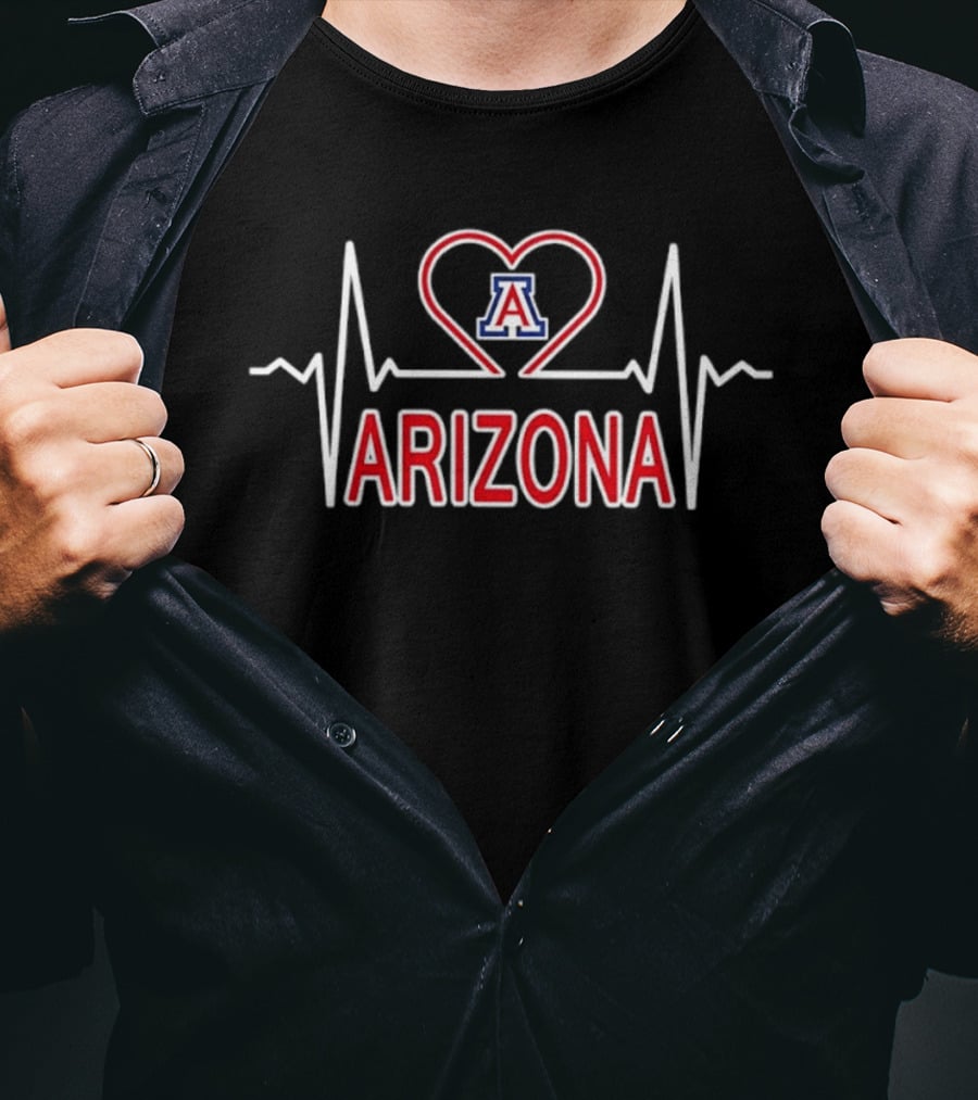 Arizona Wildcats Heartbeat Logo Love Wildcats T-Shirt