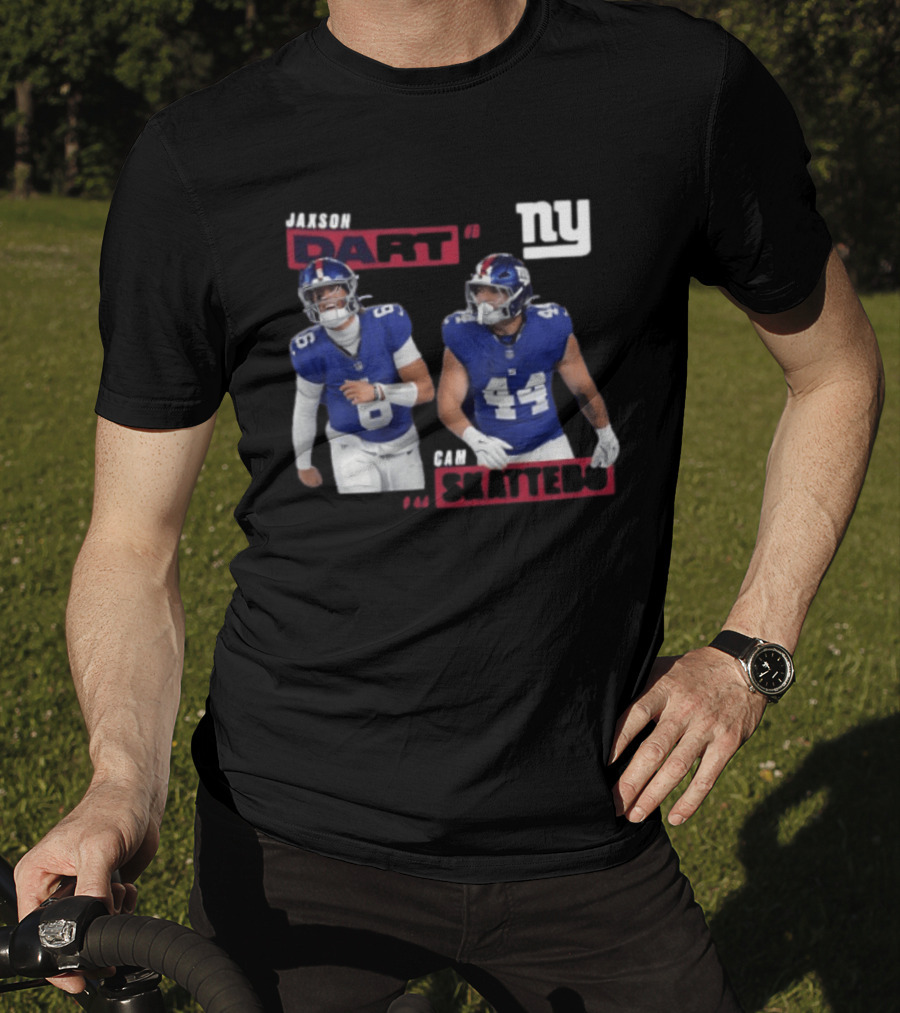 NY Giants Jaxson Dart Cam Skattebo Football Players T-Shirt