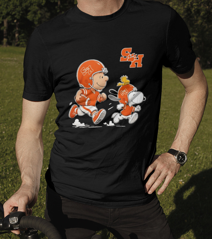 Charlie Brown And Snoopy Sam Houston Bearkats Football 2026 T-Shirt
