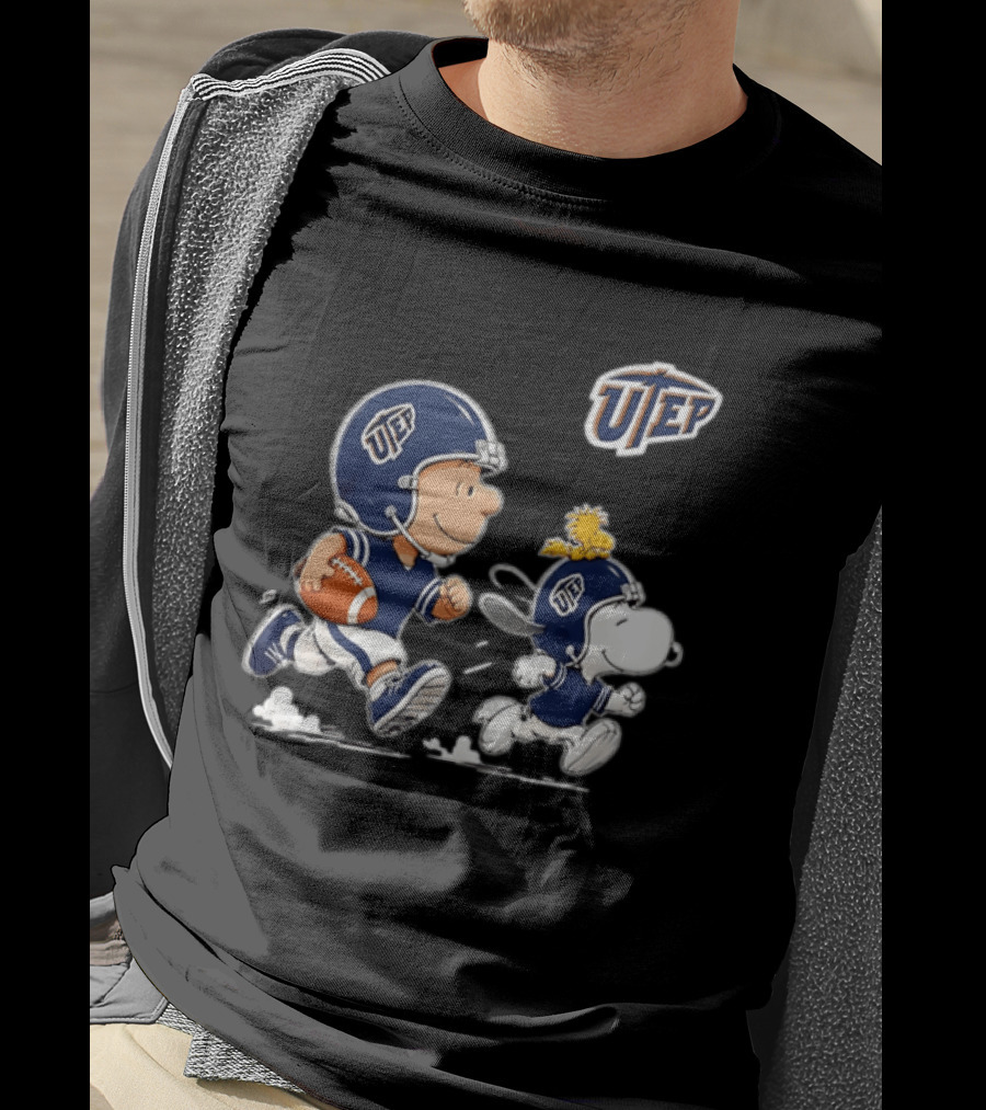Charlie Brown Woodstock Snoopy UTEP Miners Football 2026 T-Shirt