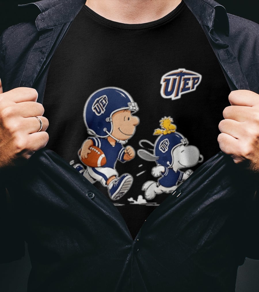 Charlie Brown Woodstock Snoopy UTEP Miners Football 2026 T-Shirt