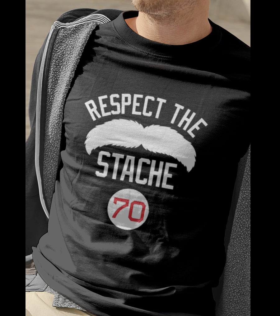 Respect The Stache 70 Mustache Sports Fan T-Shirt