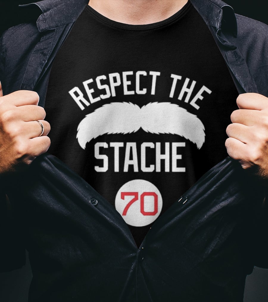 Respect The Stache 70 Mustache Sports Fan T-Shirt