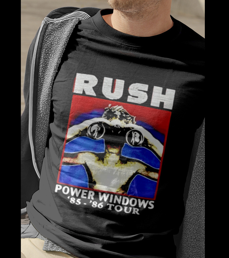 Rush Power Windows 85 86 Tour Rock Music Iconic Binoculars T-Shirt