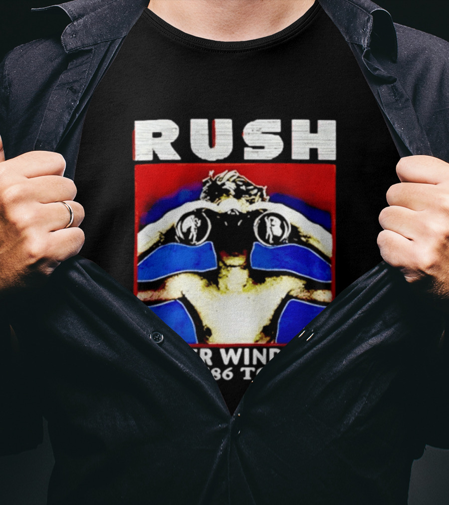 Rush Power Windows 85 86 Tour Rock Music Iconic Binoculars T-Shirt
