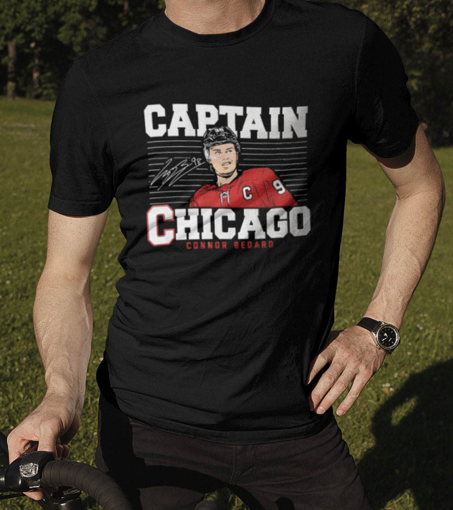 Captain Connor Bedard Chicago Blackhawks NHL 98 T-Shirt