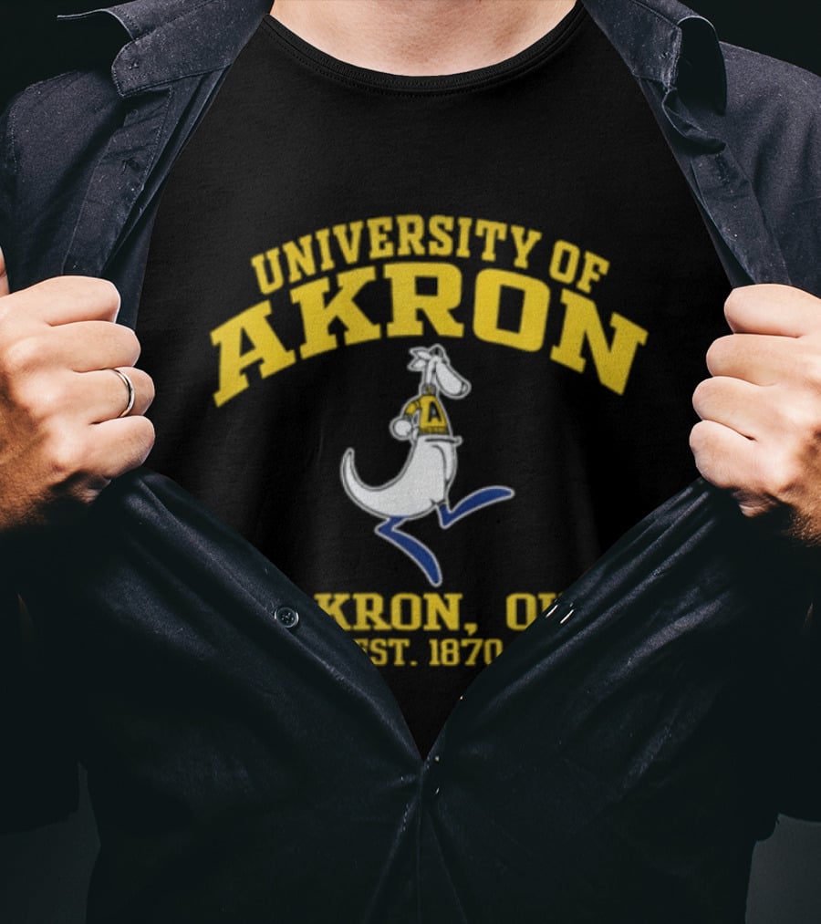 University Of Akron Zips Kangaroo Akron OH Est 1870 T-Shirt