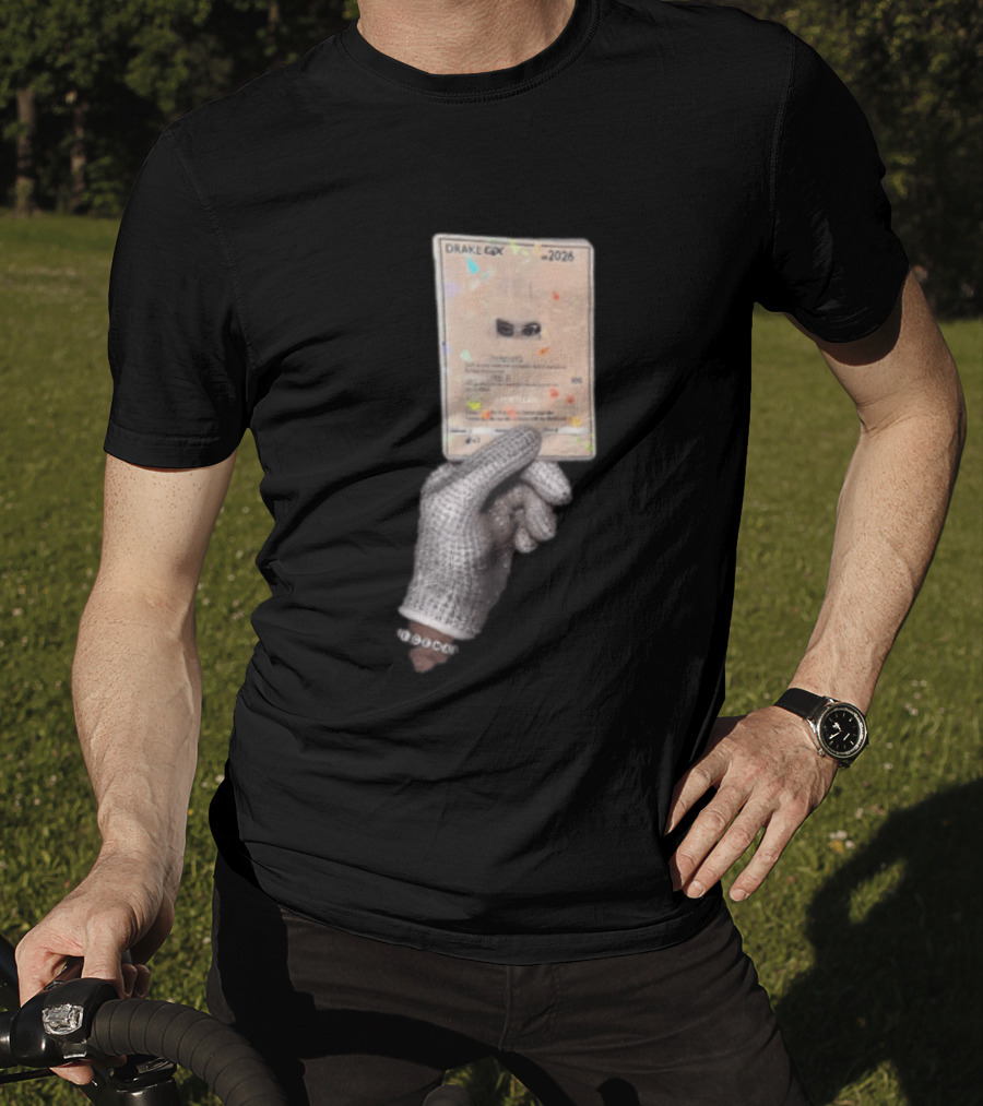 Drake GX 2026 Habibti 100 Rhinestone Glove Holding Trading Card T-Shirt