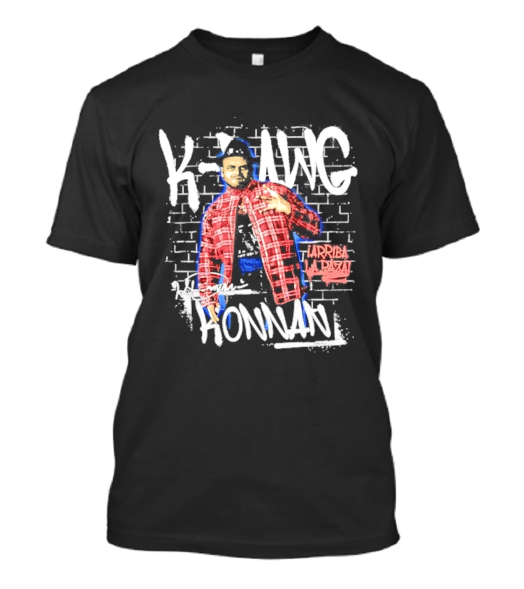 K Dawg Konnan Arriba La Raza Plaid T-Shirt