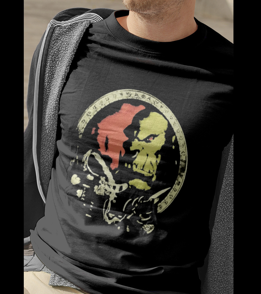 World Of Warcraft Orc Warrior Rune Circle Fantasy T-Shirt