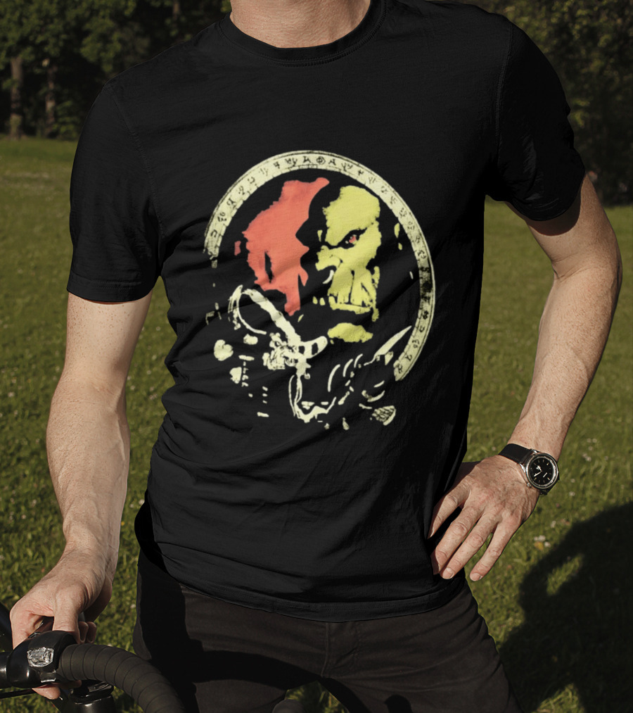 World Of Warcraft Orc Warrior Rune Circle Fantasy T-Shirt