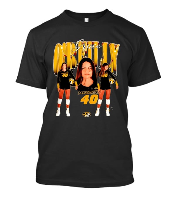 Grace O'Reilly Mizzou Volleyball 40 Golden Tigers T-Shirt