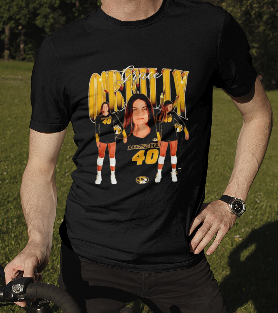 Grace O'Reilly Mizzou Volleyball 40 Golden Tigers T-Shirt